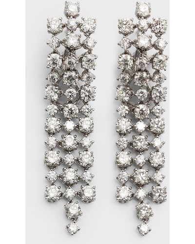 Cassidy Diamonds 18k White Gold 3-row Diamond Chandelier Earrings