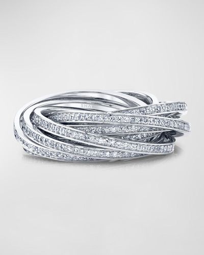SHAY 18K Diamond Rolling Orbit Ring - Metallic