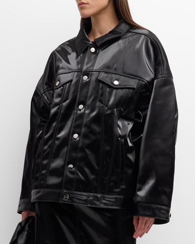 Marc Jacobs Reflective Trucker Jacket - Black