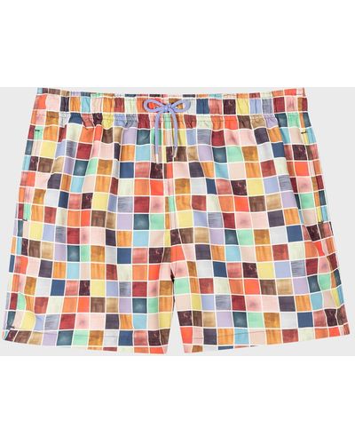 Paul Smith Checkered Swim Trunks - Multicolor
