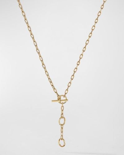 David Yurman Madison Three-ring Chain Necklace In 18k Gold, 3mm, 15-17"l - Metallic