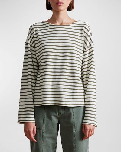 Apiece Apart Barca Striped Organic Cotton Jersey Shirt - Multicolor