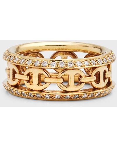 Hoorsenbuhs 18k Gold Chassis Iii Band Ring With Diamonds - Metallic