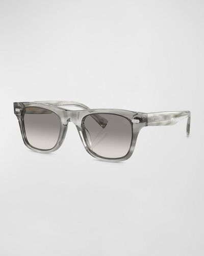 Brunello Cucinelli Bc4002S Acetate Square Sunglasses - Metallic