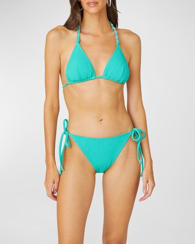 Shoshanna Clean Triangle Bikini Top - Blue