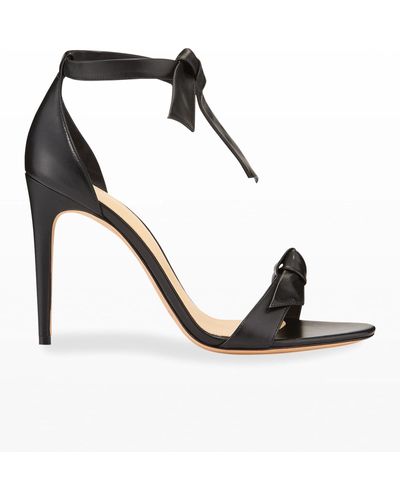 Alexandre Birman Clarita Leather Ankle-tie 100mm High-heel Sandals, Black