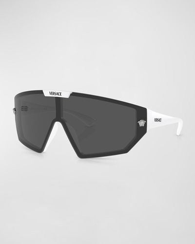 Versace Ve4461 Medusa Horizon Shield Sunglasses - Black