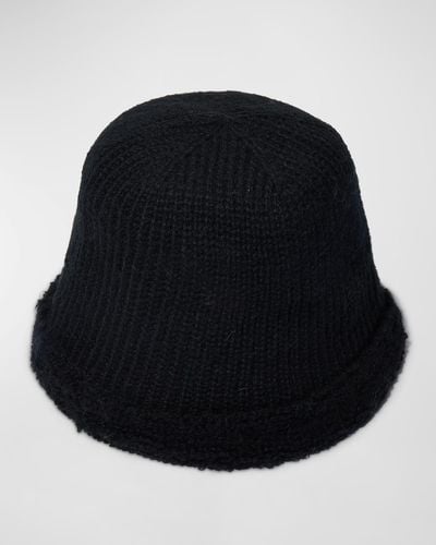 Lele Sadoughi Knit Bucket Hat - Black