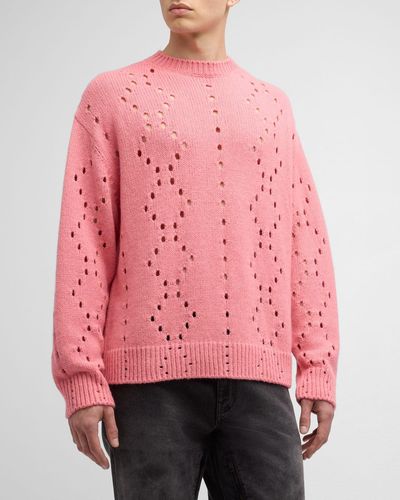 Givenchy Oversized Holey Sweater - Pink