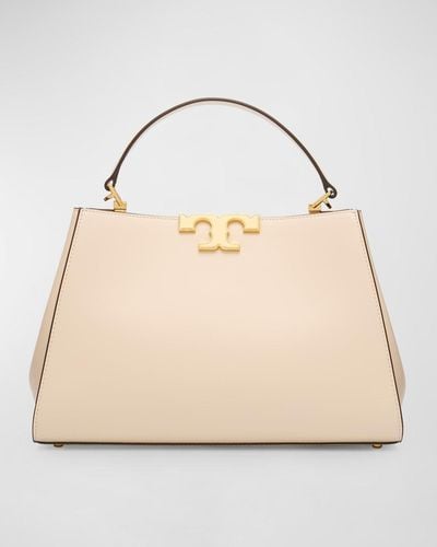 Tory Burch Eleanor Leather Satchel Bag - Natural