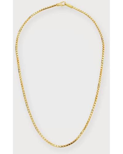 Konstantino 18k Yellow Gold Box Chain Necklace - White