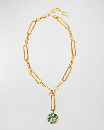Elizabeth Cole Cosmos Lariat Chain Necklace - White