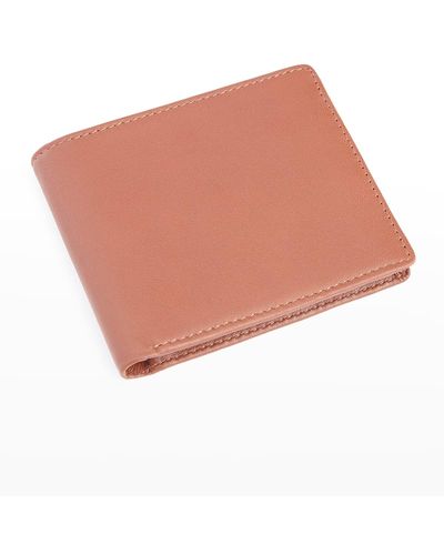 ROYCE New York Personalized Leather Rfid-blocking Trifold Wallet - Natural