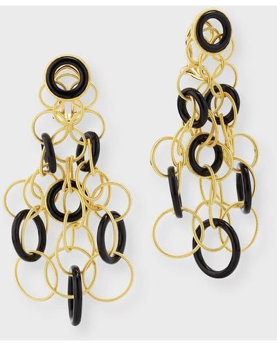 Buccellati Hawaii Onyx Circle Earrings In 18k Gold - Metallic