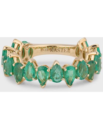 Kastel Jewelry 14k Yellow Gold Emerald Ring, Size 7 - Green