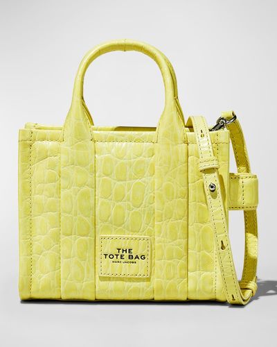 Marc Jacobs The Croc-Embossed Crossbody Tote Bag - Yellow