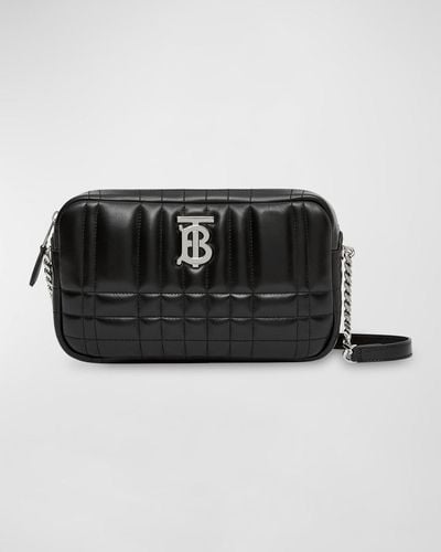 Burberry Lola Quilted Leather Camera Crossbody Bag - Black