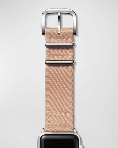 Shinola 20Mm Nylon Strap For Apple Watch - White