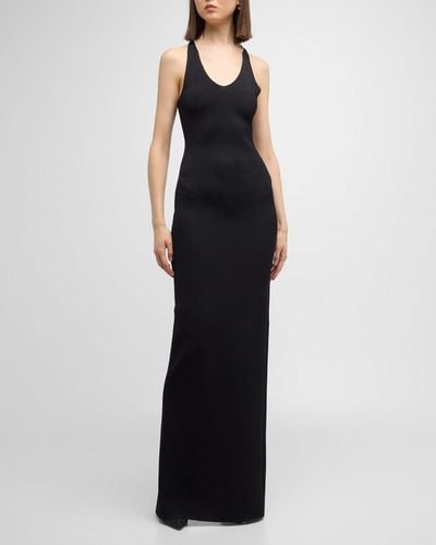 Brandon Maxwell Reversible Scoop-Neck Knit Dress With Hardware Detail - Black