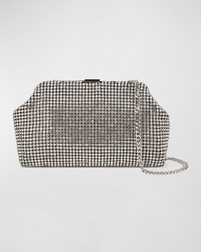 Rafe New York Madeleine Crystal-embellished Frame Clutch Bag - Gray