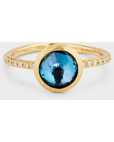 Marco Bicego 18K Jaipur Color London Topaz Ring, Size 7 - Blue