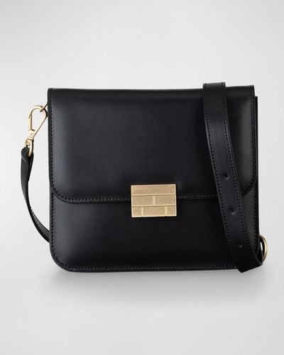FRAME Le Signature Mini Smooth Leather Crossbody Bag - Black