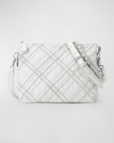 MZ Wallace Crosby Pippa Large Quilted Crossbody Bag - Gray