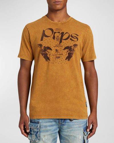 PRPS Coffer Beaded Graphic T-Shirt - Blue