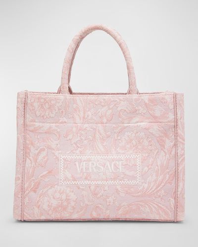 Versace Athena Large Jacquard Tote Bag - Pink