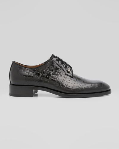 Christian Louboutin Chambeliss Sole Leather Derby Shoes - Black