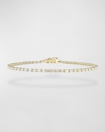 Lana Jewelry 14k Baguette Diamond Tennis Bracelet - Yellow