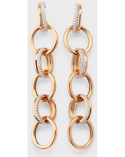 WALTERS FAITH Thoby 18k Rose Gold And Diamond Multi Ring Dangle Earrings - Natural