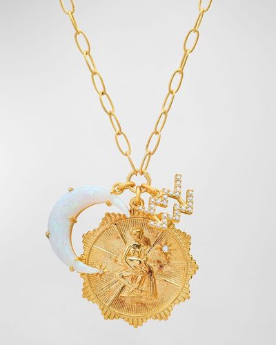 Tai New Zodiac Charm Necklace - Metallic