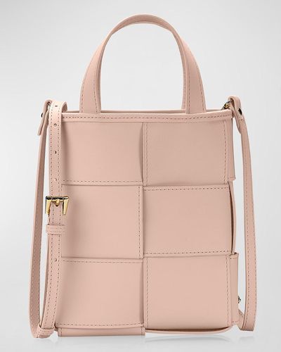 Gigi New York Chloe Mini Woven Shopper Top-Handle Bag - Pink