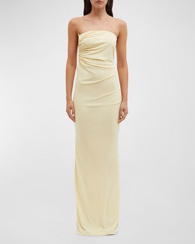 Christopher Esber Odessa Arced Cutout Strapless Gown - Multicolor