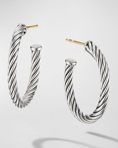 David Yurman Cable Hoop Earrings - Metallic