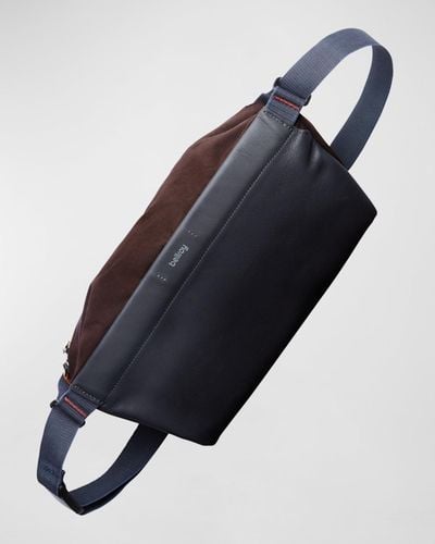 Bellroy Sling Premium Leather & Nylon Belt Bag - Blue