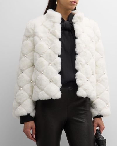 Kelli Kouri Pearly Faux Fur Jacket - Natural