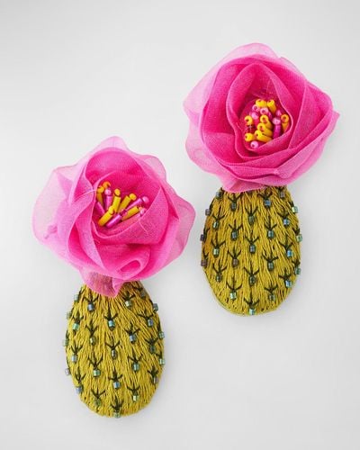 Mignonne Gavigan Cactus Flower Earrings - Pink