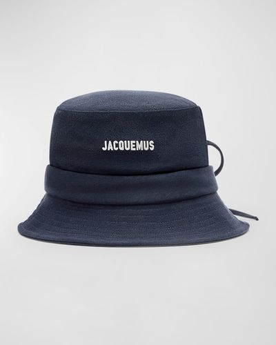 Jacquemus Le Bob Gadjo Dark Denim Bucket Hat - Blue