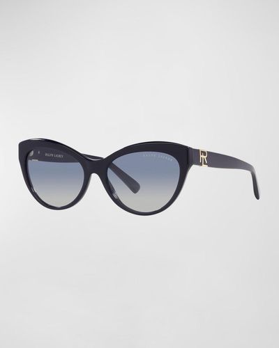 Lauren by Ralph Lauren Rl Monogram Gradient Acetate Cat-eye Sunglasses - Blue