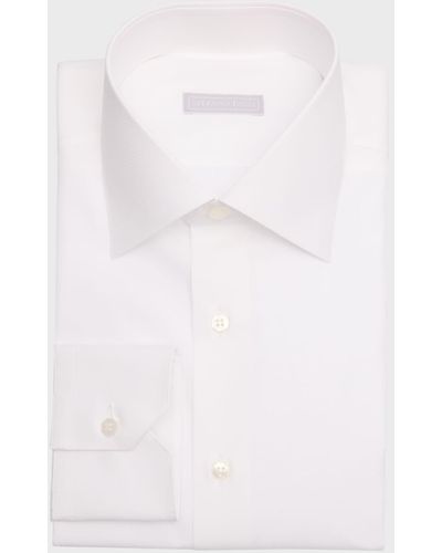 Stefano Ricci Textured Cotton Sport Shirt - White