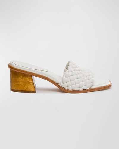 Bernardo Bethesda Woven Mule Sandals - White