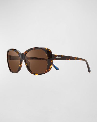 Revo Sammy Le Bio-Acetate Polarized Sunglasses - Brown