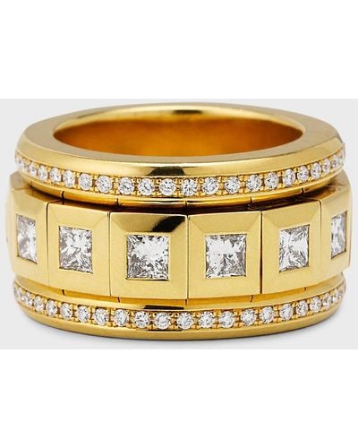 Tamara Comolli Curriculum Vitae 18k Yellow Gold Pave Ring, Size 8.5 - Metallic