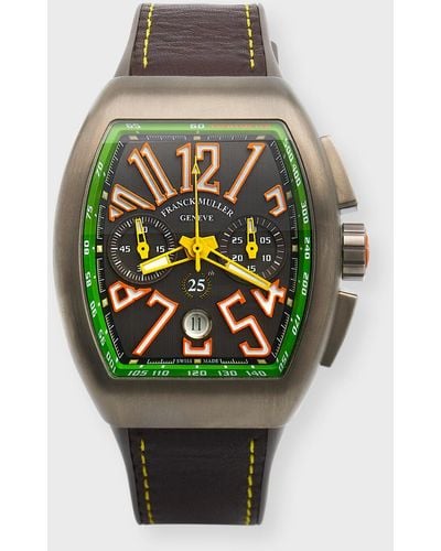 Franck Muller Limited Edition Titanium Vanguard Chronograph Watch, Green - Gray
