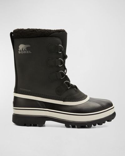Sorel Caribou Waterproof Leather Snow Boots - Black