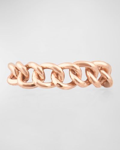 Stevie Wren Misfit 14k Rose Gold Chain Ring, Size 7 - Pink