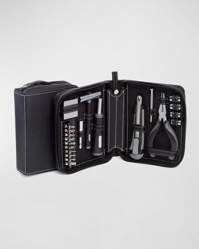 Bey-berk 22-Piece Tool Set With Leather Case - Black