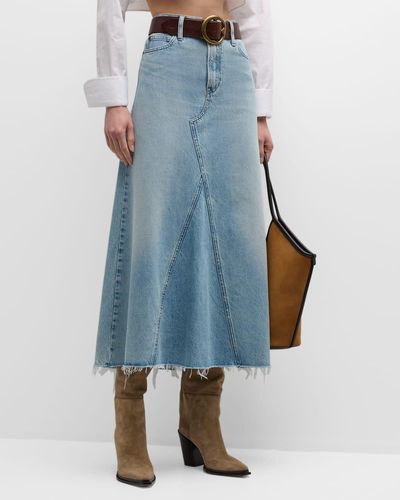 FRAME The Dorothy Denim Maxi Skirt - Blue